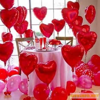 Воздушные и гелиевые шары на день Святого Валентина!